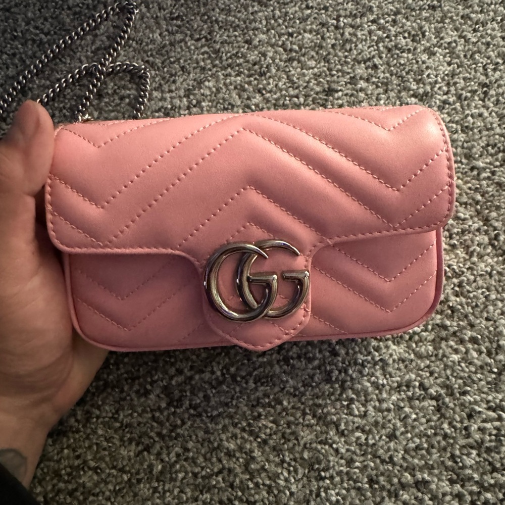 Gucci Pink Quilted Crossbody Bag
